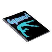 Gymnast Back Handspring Stap uit Blauwgroen Notitieboek (Rechterzijde)