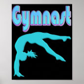 Gymnast Back Handspring Stap uit Blauwgroen Poster (Voorkant)