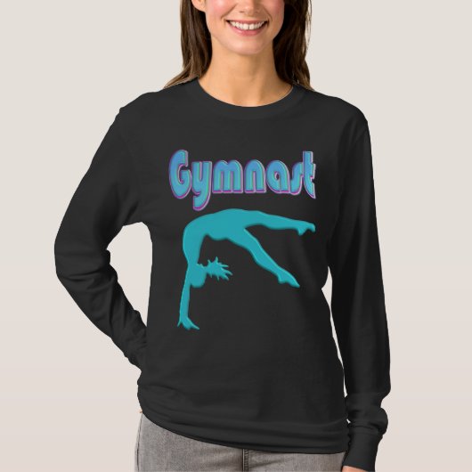Gymnast Back Handspring Stap uit Blauwgroen T-shirt (Voorkant)