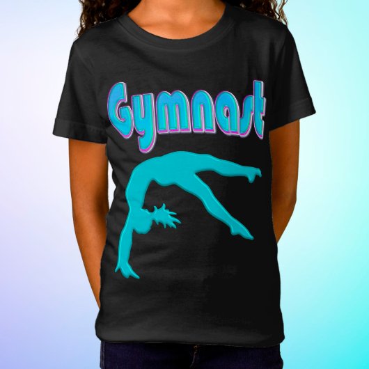 Gymnast Back Handspring Stap uit Blauwgroen T-shirt