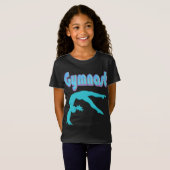 Gymnast Back Handspring Stap uit Blauwgroen T-shirt (Voorkant volledig)