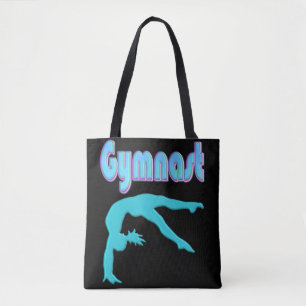 Gymnast Back Handspring Stap uit Blauwgroen Tote Bag