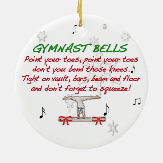 Gymnast Bells Ornament (Achterkant)