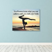 GYMNAST BEWEGEN CANVAS AFDRUK (Insitu (Houten vloer))