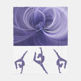 GYMNAST BLANKET MET GYMNAST HAND STANDS. FLEECE DEKEN