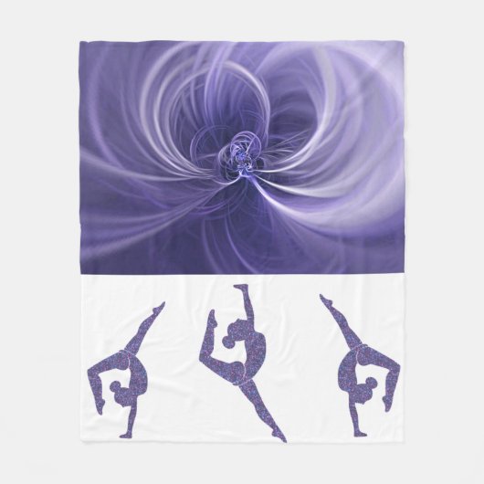 GYMNAST BLANKET MET GYMNAST HAND STANDS. FLEECE DEKEN (Voorkant)