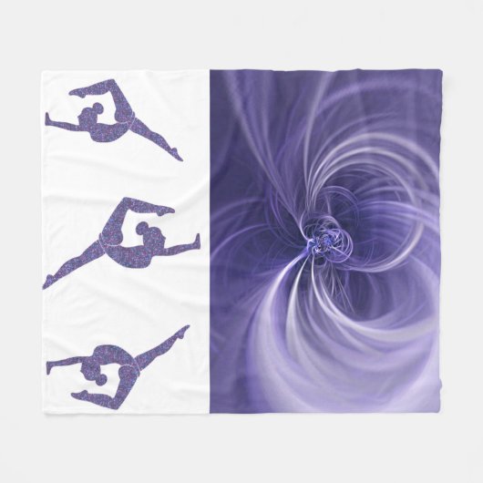 GYMNAST BLANKET MET GYMNAST HAND STANDS. FLEECE DEKEN (Voorkant (Horizontaal))