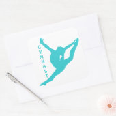 Gymnast Blauwgroen Sticker (Envelop)