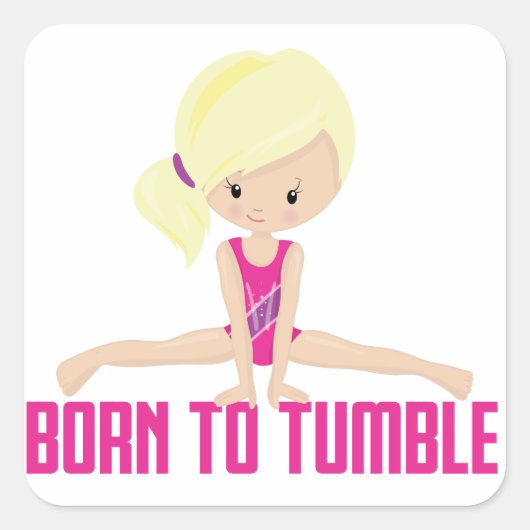 Gymnast - Blonde Square Sticker (Voorkant)
