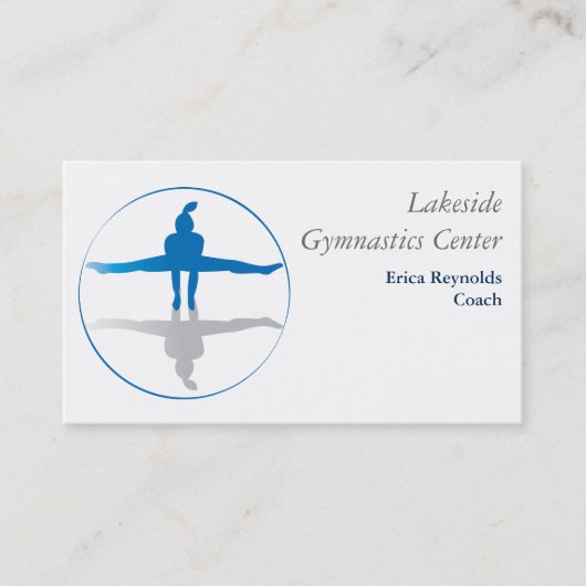 Gymnast Blue Gray Visitekaartje (Voorkant)