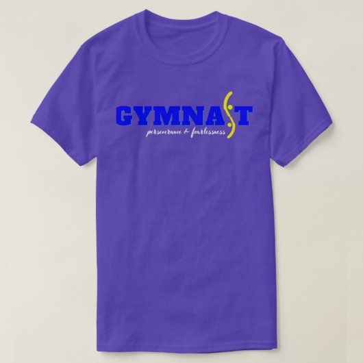 Gymnast Blue Yellow T-shirt (Design voorkant)