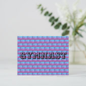GYMNAST Briefkaart - Gymnastiek cadeau (Staand voorkant)