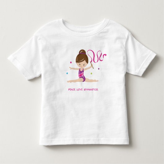 Gymnast-Brunette Kinder Shirts (Voorkant)