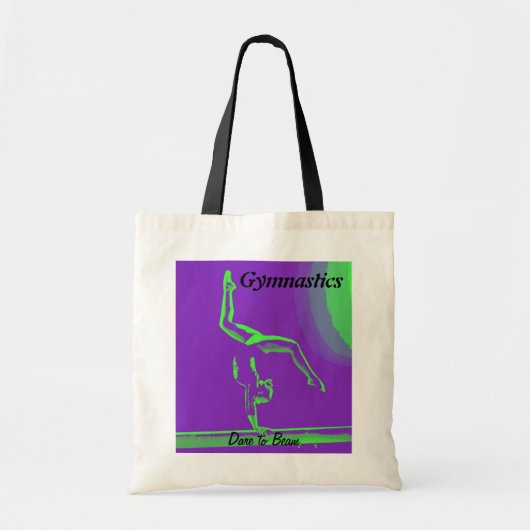 Gymnast canvas tas - "Dare to Beam" (Voorkant)