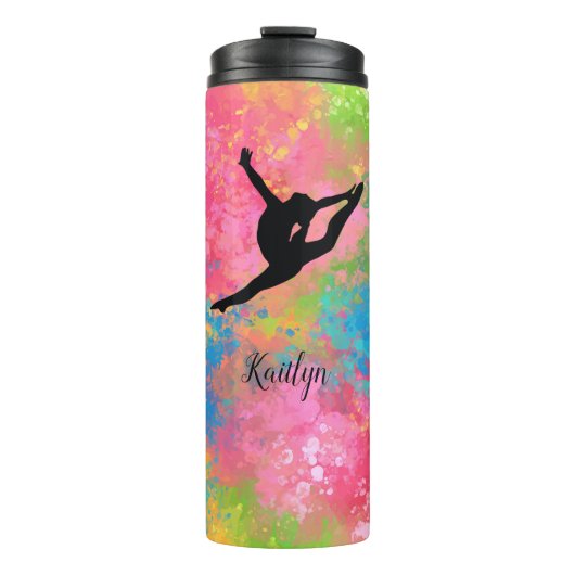 Gymnast Carnival Paint Splash Thermal Tumbler Thermosbeker (Voorkant)