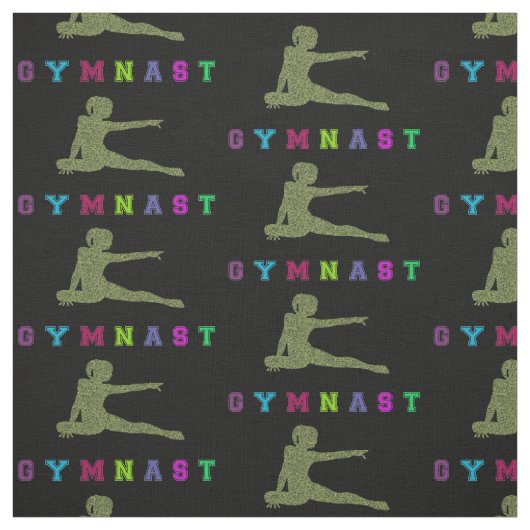 Gymnast Colorful Letters Stof (Swatch)