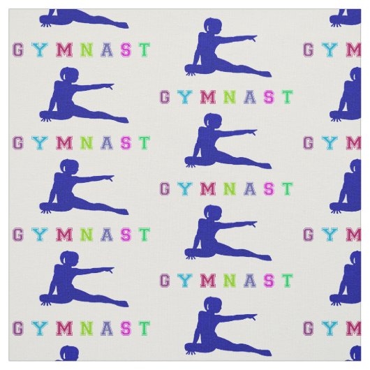 Gymnast Colorful Letters Stof (Swatch)