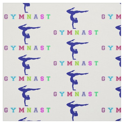 Gymnast Colorful Letters Stof (Swatch)