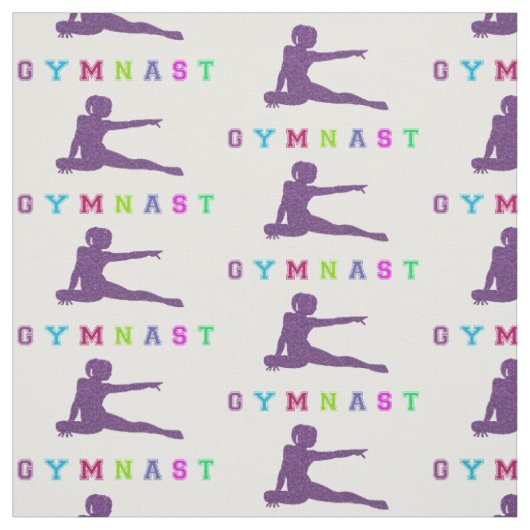 Gymnast Colorful Letters Stof (Swatch)
