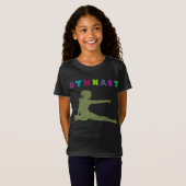 Gymnast Colorful Letters T-Shirt (Voorkant volledig)