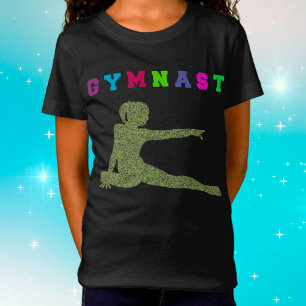 Gymnast Colorful Letters T-Shirt
