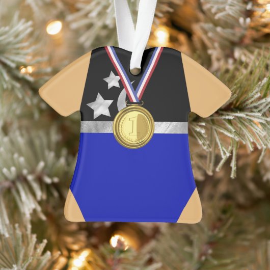 Gymnast Custom Leotard Color Ornament (Boom)