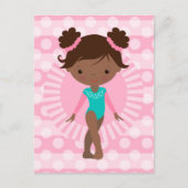 Gymnast - Cute Gymnastics African American Briefkaart (Voorkant)