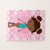 Gymnast - Cute Gymnastics African American Legpuzzel (Horizontaal)
