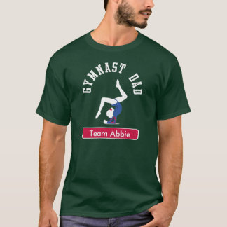 Gymnast Dad Custom Dark T-shirt
