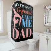 Gymnast Dad Gymnastics| Best Father's day gift Douchegordijn (In situ)