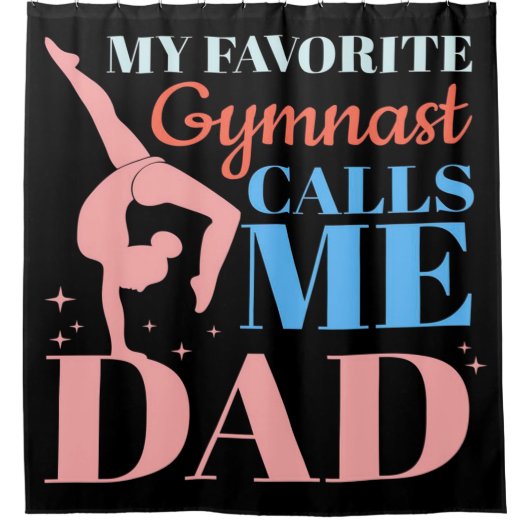 Gymnast Dad Gymnastics| Best Father's day gift Douchegordijn (Voorkant)