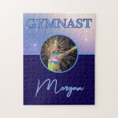 Gymnast Deep Royal Custom Foto en Naam Legpuzzel (Verticaal)