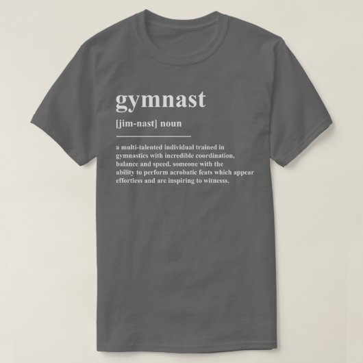 Gymnast Definition T-shirt (Design voorkant)