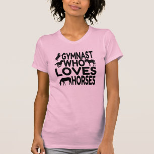 Gymnast die van paarden houdt t-shirt