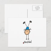 Gymnast Doing Handstaties Briefkaart (Voorkant / Achterkant)