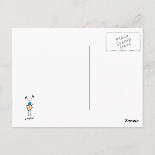 Gymnast Doing Handstaties Briefkaart (Achterkant)