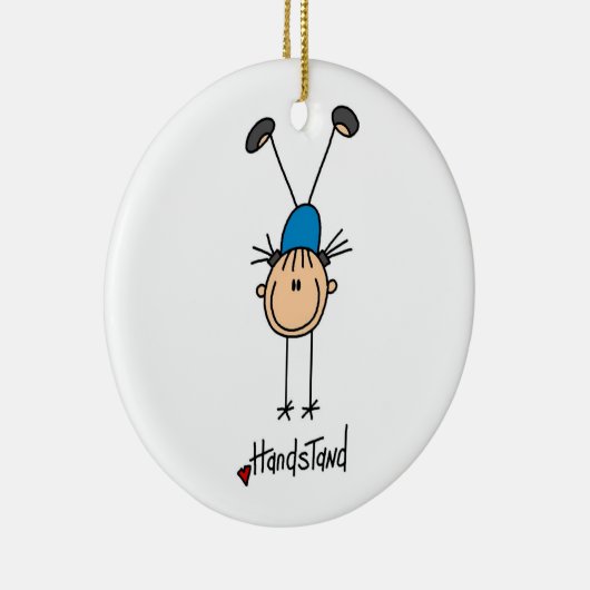 Gymnast Doing Handstaties Keramisch Ornament (Rechts)