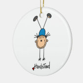 Gymnast Doing Handstaties Keramisch Ornament (Links)