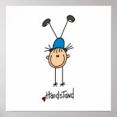 Gymnast Doing Handstaties Poster (Voorkant)