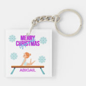 GYMNAST dubbelzijdige sleutelhanger op maat gemaak (Achterkant)