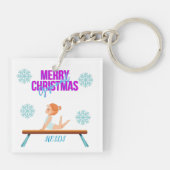 GYMNAST dubbelzijdige sleutelhanger op maat gemaak (Achterkant)