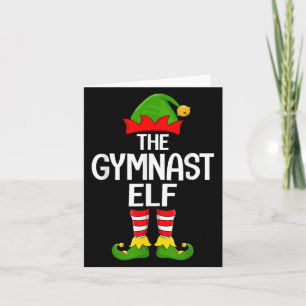Gymnast Elf Matching Familie Gymnastiek Elf Squad Kaart