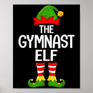 Gymnast Elf Matching Familie Gymnastiek Elf Squad Poster