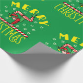 Gymnast Elf over het kerstfeest van de Beam Gymnas Cadeaupapier (Hoek)