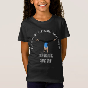 Gymnast en cheer sociale afstand t-shirt