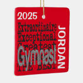 Gymnast Extraordinaire CUSTOM Keramisch Ornament (Rechts)