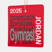 Gymnast Extraordinaire CUSTOM Keramisch Ornament (Links)