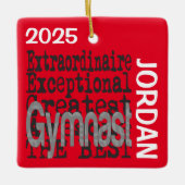 Gymnast Extraordinaire CUSTOM Keramisch Ornament (Voorkant)