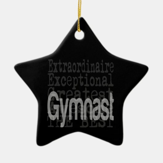 Gymnast Extraordinaire Keramisch Ornament (Voorkant)