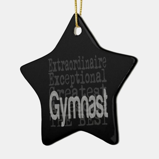 Gymnast Extraordinaire Keramisch Ornament (Links)